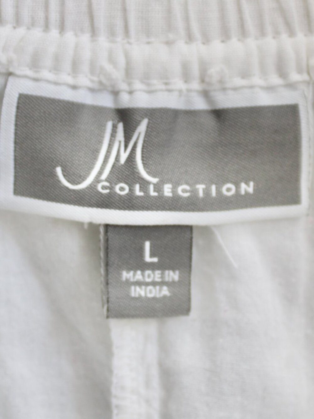 JM Collection White Peasant Eyelet Embroidered Patchwork A-Line Midi Skirt Large - Picture 3 of 6